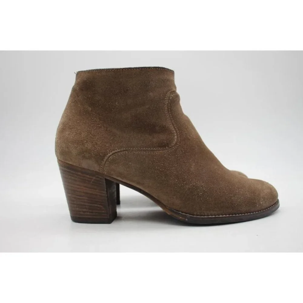 Paul Green Women's Size AU 5.5 Ankle Boots Booties Shoes Brown Suede Zip Up